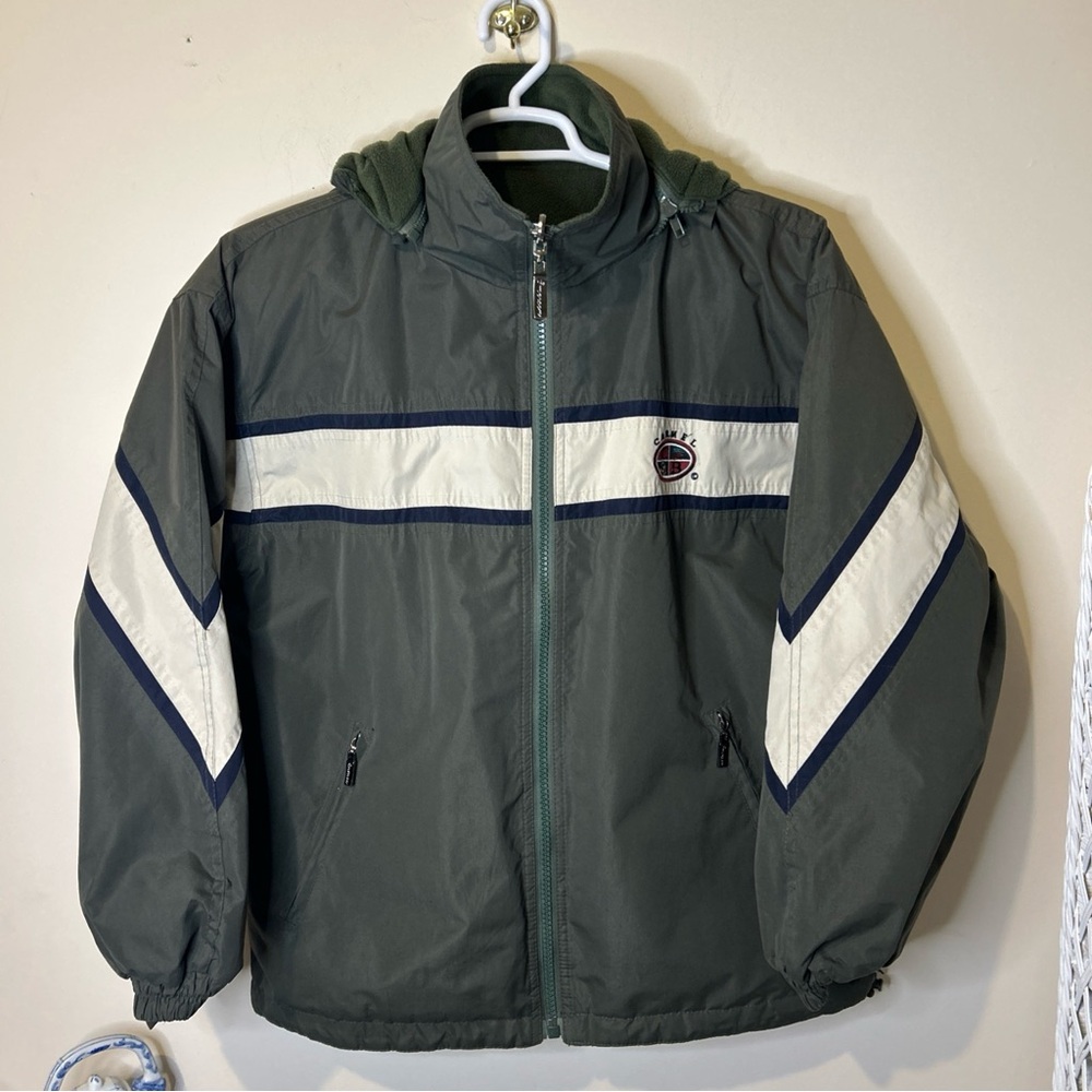 Emerson Carmel Coat Jacket Reversible Men’s Medium Short Green Winter Lined Hood